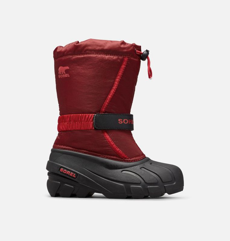 Kids Snow Boots Red/Black - Sorel Childrens Flurry™ - 278504-AYF